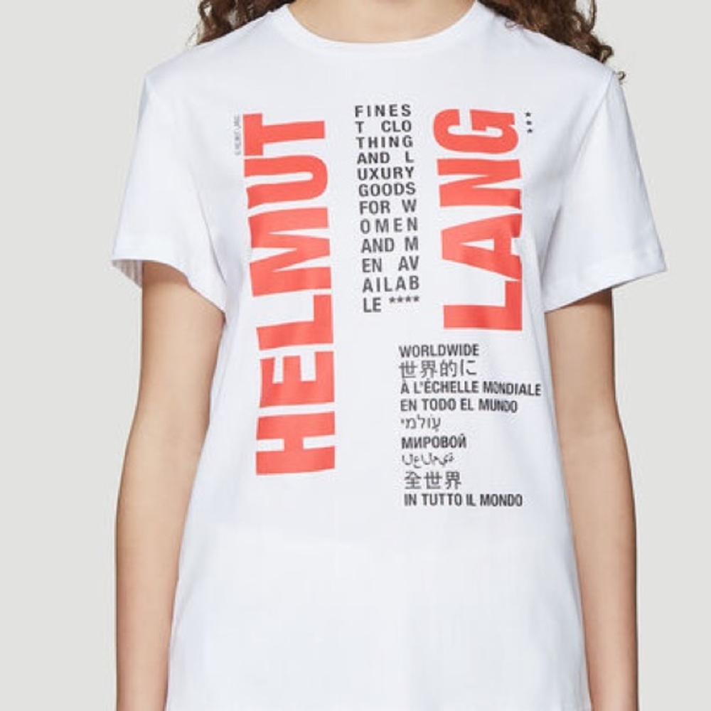 Helmut Lang Worldwide t shirt, size medium